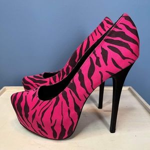 Hot pink Zebra heels